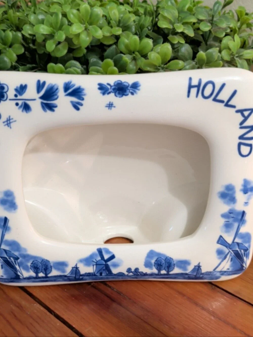 HOLLAND Blue Delft Porcelain Photo Frame